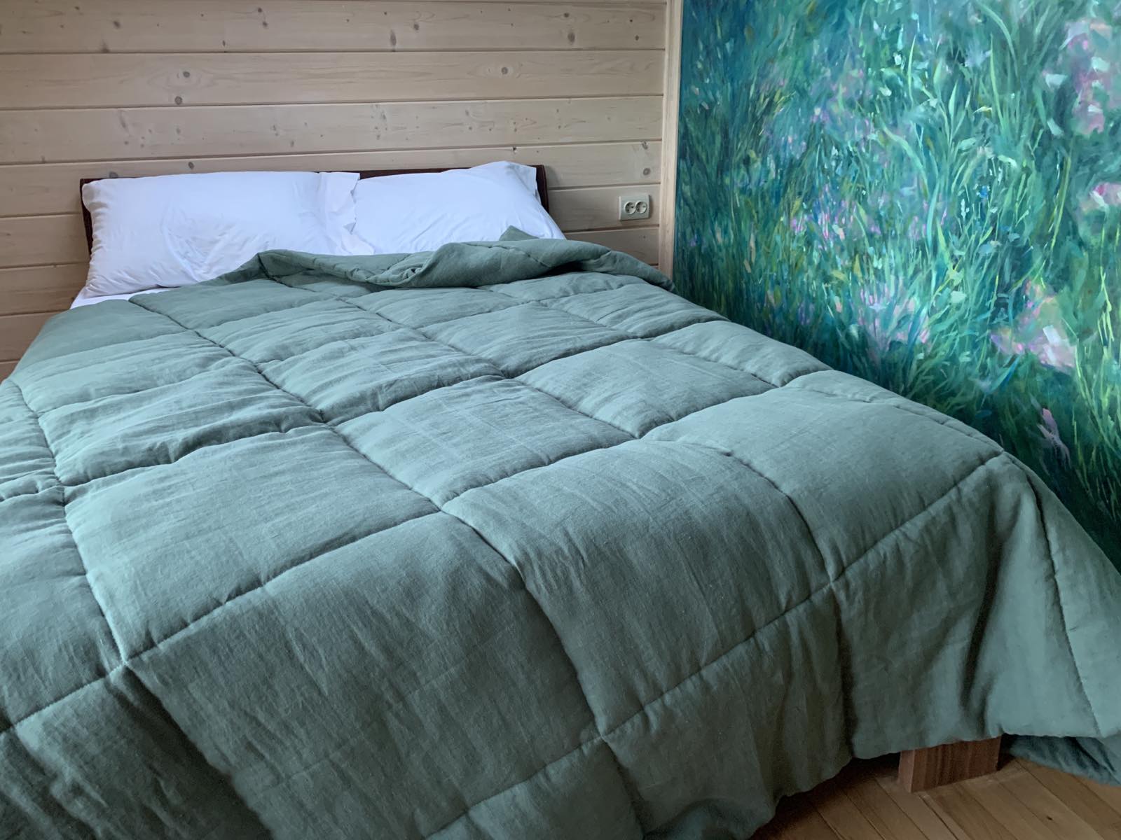Thick Natural HEMP Linen Comforter "Wood breeze" Blanket Duvet Insert Hemp filler in natural linen fabric Full Twin Queen King Custom size