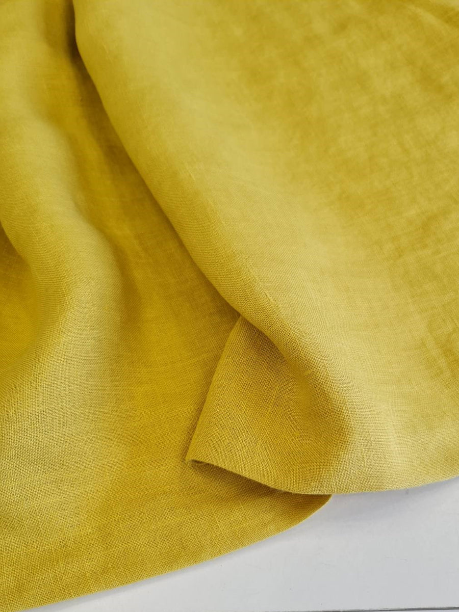 Yellow Linen Pillowcases Linen Washed Fabric