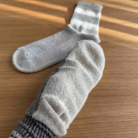 Warm Hemp Socks with Terry Cushioning Set of 9 Natural Unbleached Color Socks for men gift for him