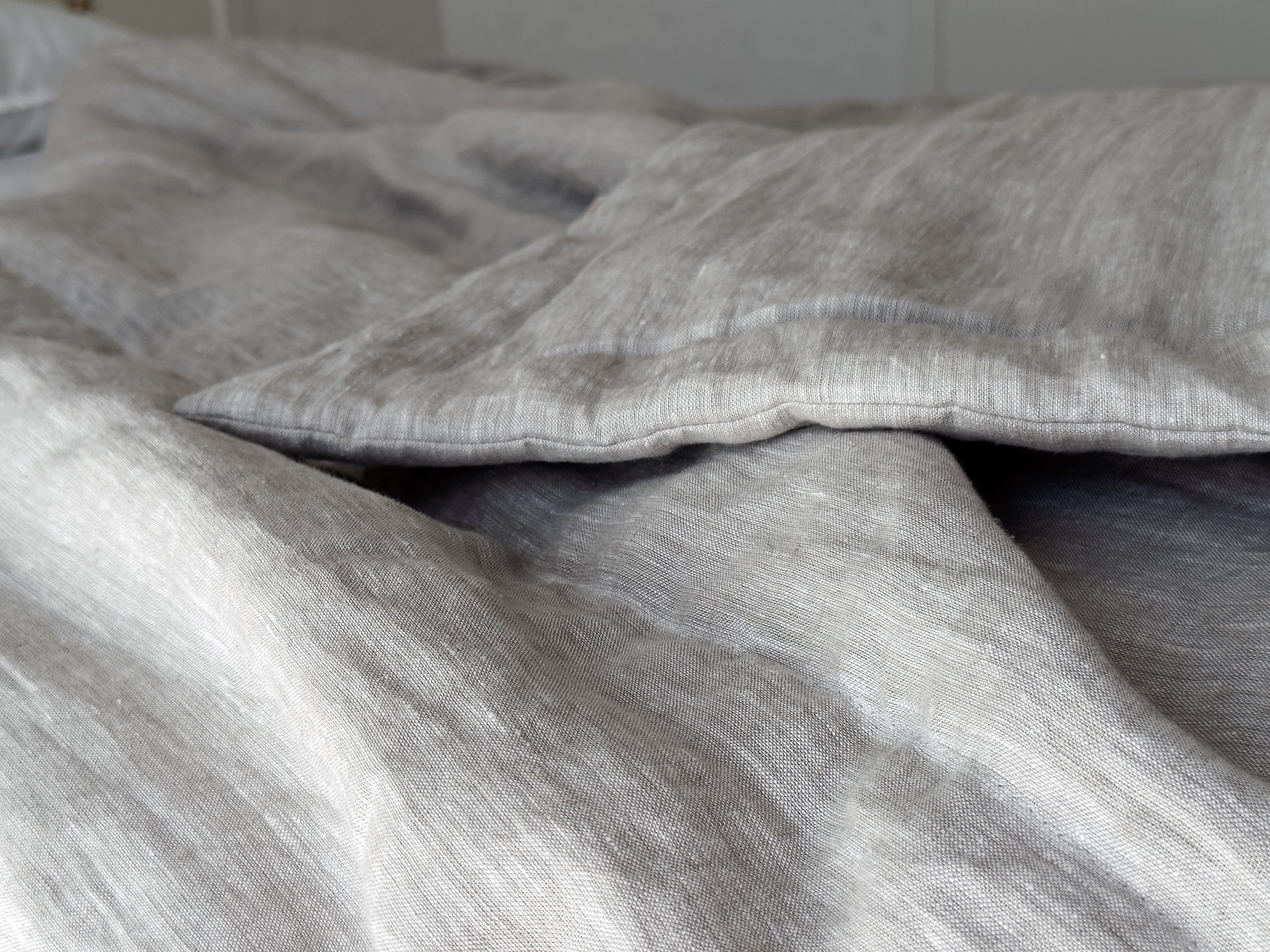 Thin Hemp Linen blanket summer quilt filled organic hemp fiber in soft washed linen fabric Custom Made blanket