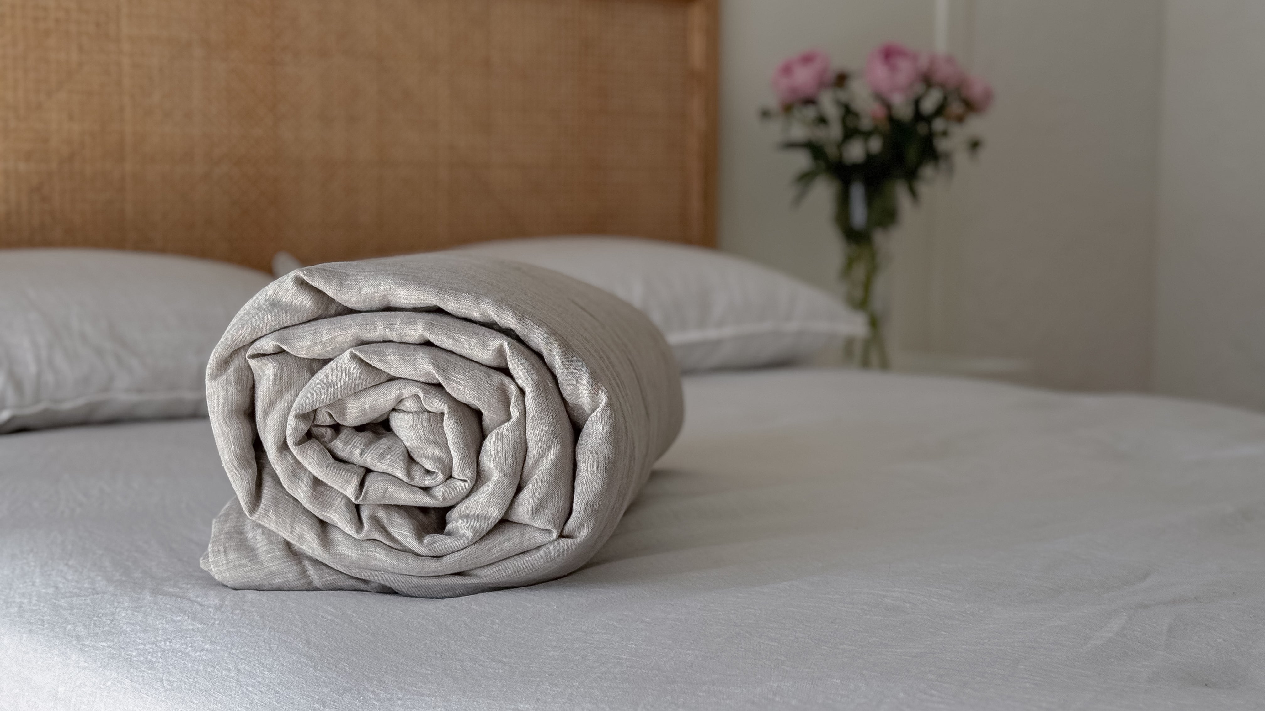 Thin Hemp Linen blanket summer quilt filled organic hemp fiber in soft washed linen fabric Custom Made blanket