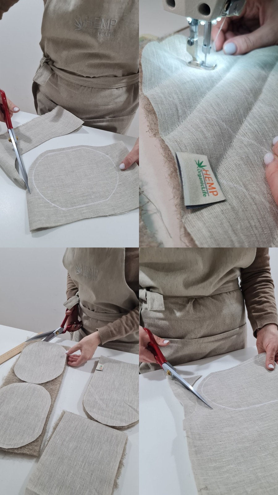 Natural Hemp Linen Oven Mitt and Pot Holder Set Filled unique Hemp fiber filling Pot holders Gloves Housewarming gift