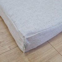 Hemp Linen Pet Mat Pad Cushion with Removable Linen Cover organic hemp fiber filler in non-dyed linen fabric