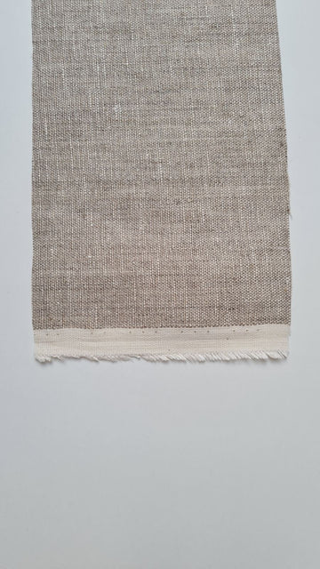 Special listing for Lewis Braham one 24"X24" by 4" in height exterior removable zippered cover made of natural undyed linen fabric in grey shade