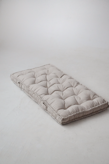 HEMP Linen Floor cushion with handles reading nook pillow Organic Hemp fiber filling in non-dyed Linen fabric custom made Meditation pillow
