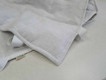 Organic Hemp Linen Mattress Pad Cover filled Hemp Fiber in 100% white linen /Queen, Twin, King size/ Hypoallergenic Chemical Free