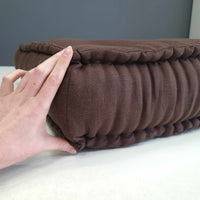 Hemp & Linen Floor cushion 6" thick with organic hemp fiber filling in natural linen fabric /floor pillow Pillow seat/Meditation Yoga