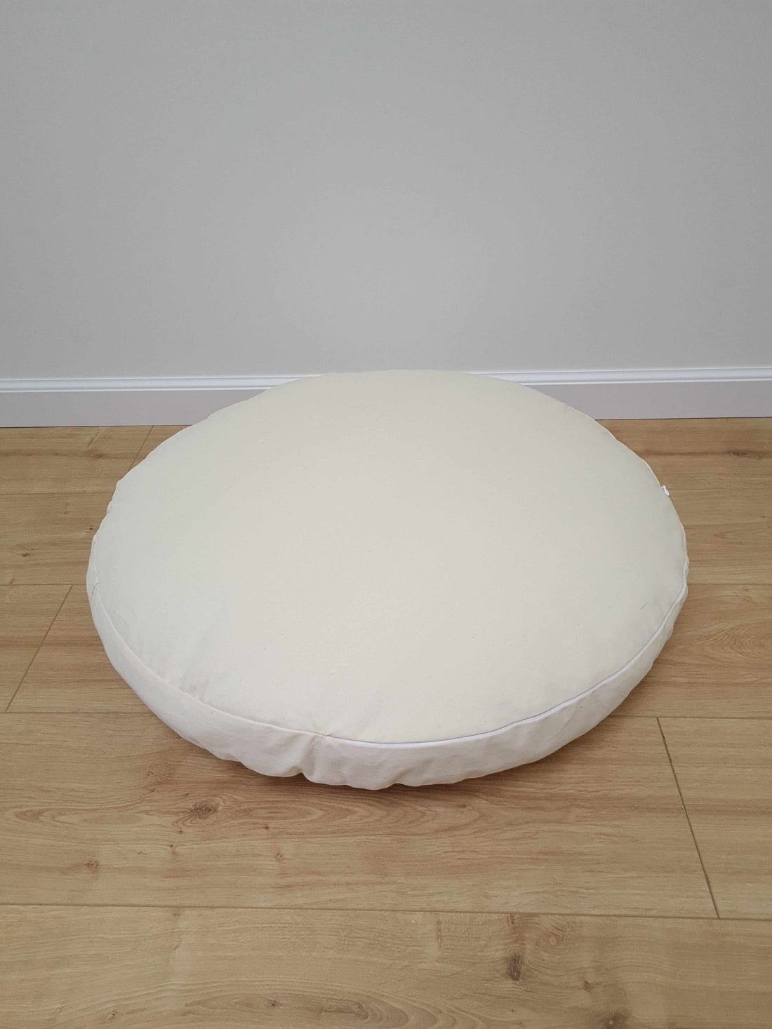 Round Hemp cotton cushion with removable cover Hemp fiber filling in cotton fabric with cotton non-dyed cover Floor cushion custom made size