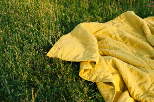 HEMP Linen natural blanket quilt - linen soft fabric + filler organic Hemp fiber - Full Queen King custom size