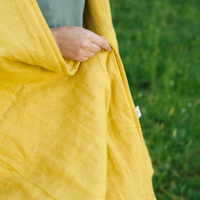 HEMP Linen natural blanket quilt - linen soft fabric + filler organic Hemp fiber - Full Queen King custom size