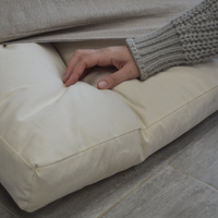 Hemp Linen pet mat pad mattress cushion with removable linen cover organic hemp fiber filler in non-dyed linen fabric
