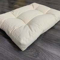 Hemp Linen pet mat pad mattress cushion with removable linen cover organic hemp fiber filler in non-dyed linen fabric