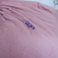 Hemp summer blanket coral pink organic hemp fiber in soft washed linen fabric for hot summer nights extra thin