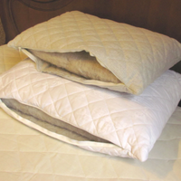 HEMP Organic Pillow filled HEMP FIBER in white linen fabric with regulation height/Hemp pillow/ Hypoallergenic Bed Pillow /Toddler/Eco pillow