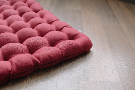 Maroon meditation cushions set Zafu and Zabuton with buckwheat hulls floor pillow Zen yoga space
