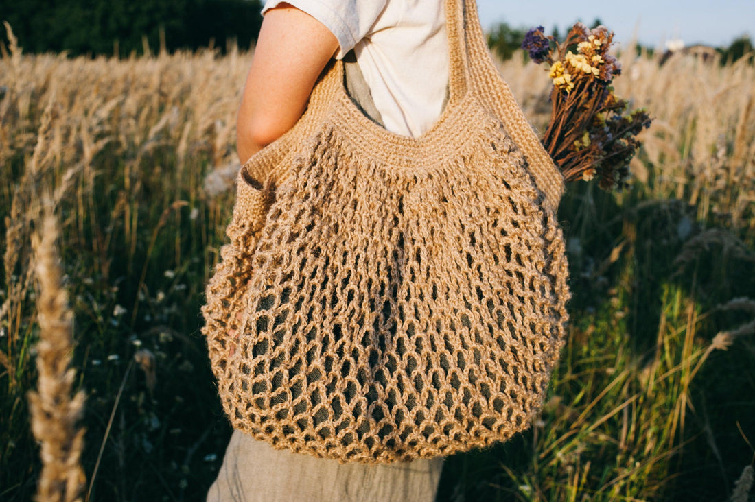 HEMP knit bag - tote bag/ shoulder bag/ purse/ handbag, unique, stylish, /organic bag/ hemp bags / vegan bag