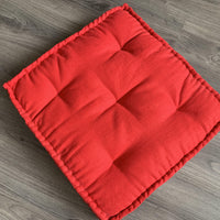 Hemp Floor cushion with organic hemp fiber filling in linen fabric / floor pillow Pillow seat/Meditation Yoga /Natural