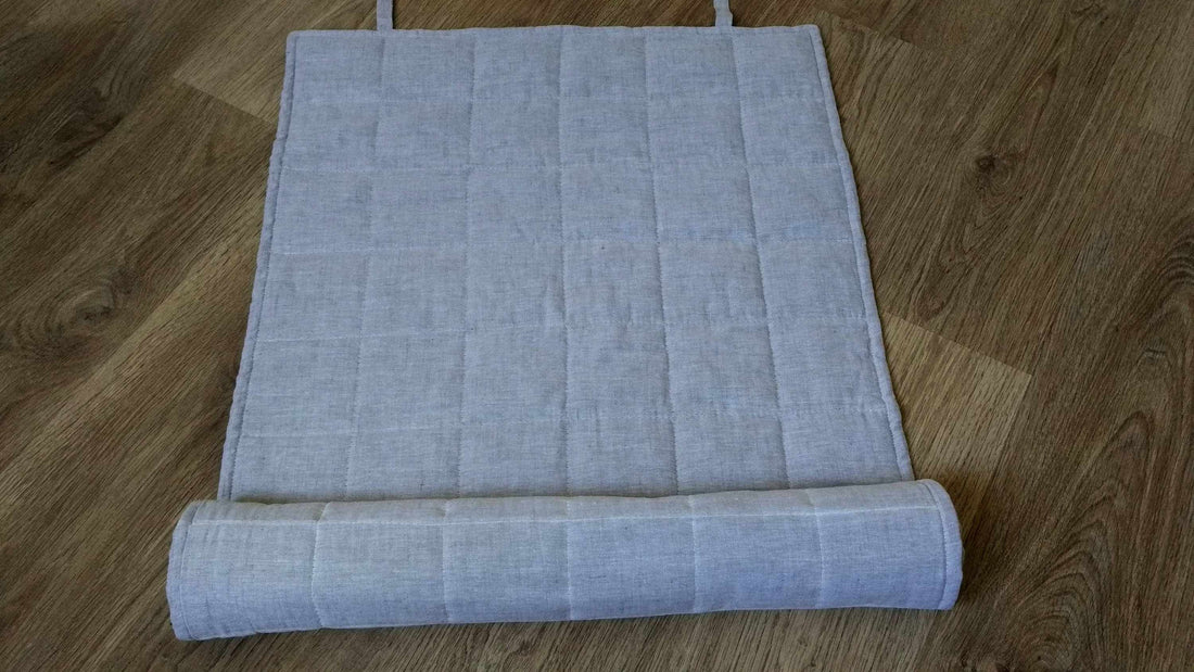 Hemp Yoga mat / Natural organic yoga mat rug/ hemp fiber in linen fabric / for Yoga studio pilates hand made/ Eco friendly