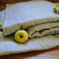 Hemp and Linen blanket quilt filler organic Hemp fiber in natural linen fabric customer sizes