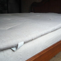 Hemp mattress Topper HEMP fiber filling in natural non-dyed Linen fabric