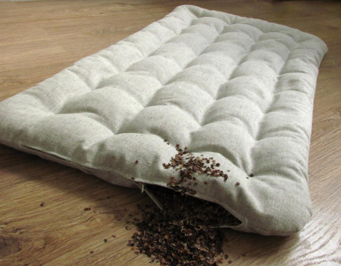 Hemp mattress with Buckwheat hulls for baby 20"x36"in/ Organic mattress / topper / Hemp floor mat cushion / Meditation Yoga
