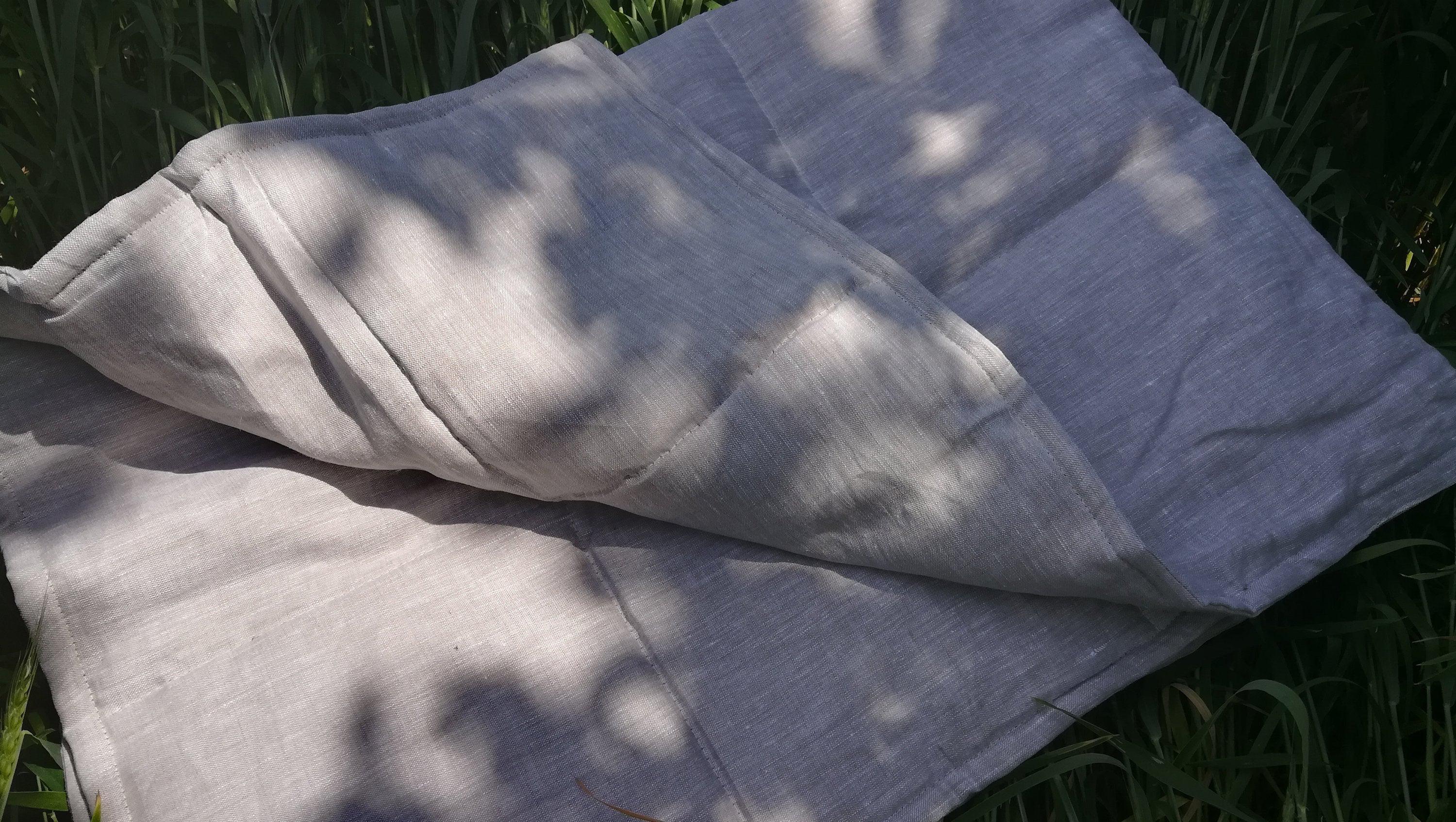 Hemp+Flax Baby Toddler blanket filled Organic HEMP FIBER in linen non-dyed fabric Kids comforter/Crib blanket/Baby Bedding/Chemical Free