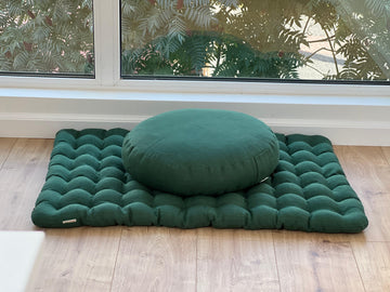 Mindful Modern Mindful & Modern Large Meditation Cushion for Zafu Yoga -  Meditation Pillow for Sitting on The Floor - Buckwheat Hull Filled Yog