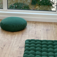 Green Meditation Set Zafu & Zabuton with Buckwheat hulls Meditation pillow Meditation cushion pouf Zen cushion Meditation Space Yoga