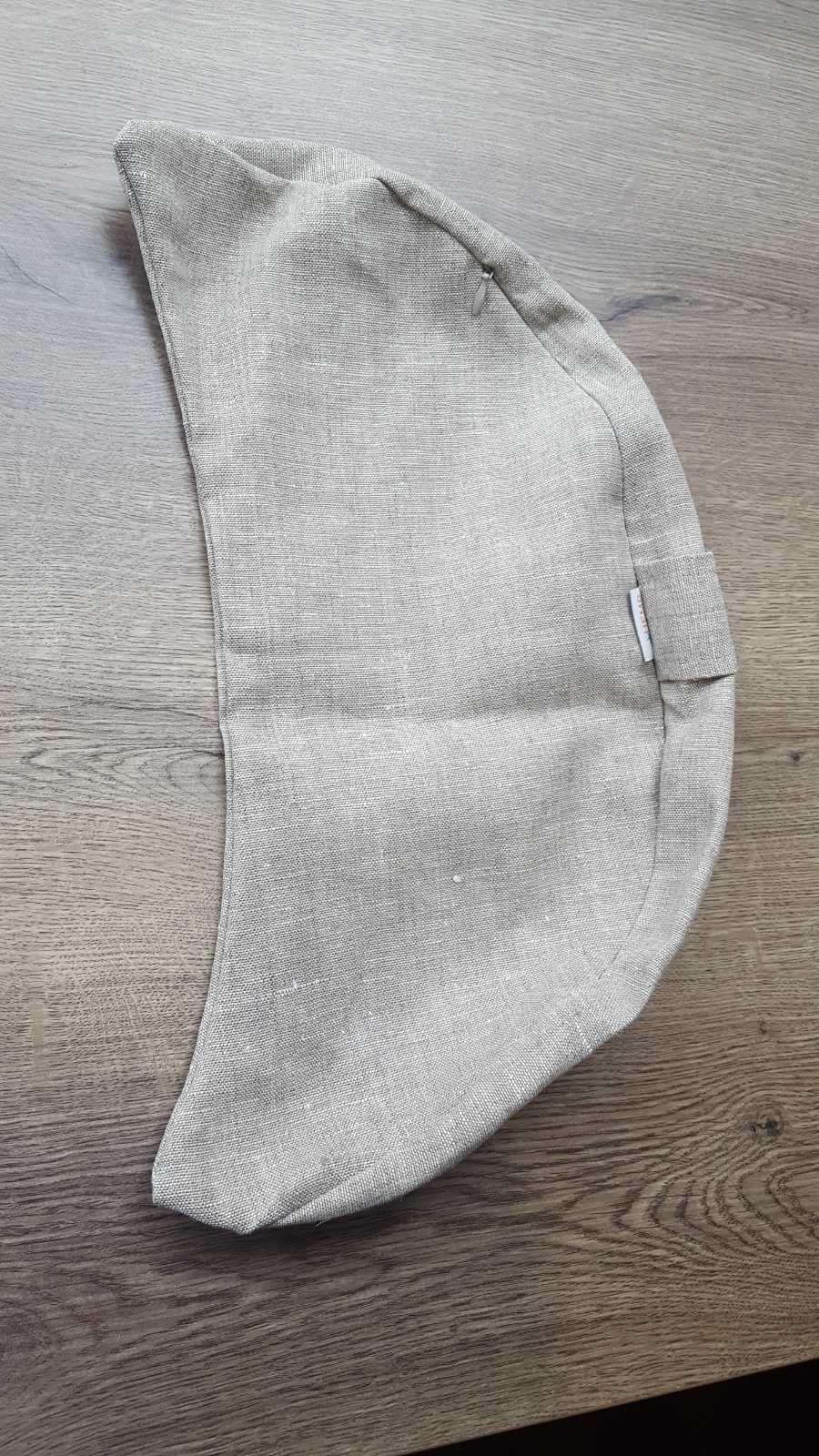 Linen Cover for meditation Cresсent cushion natural non-dyed linen fabric