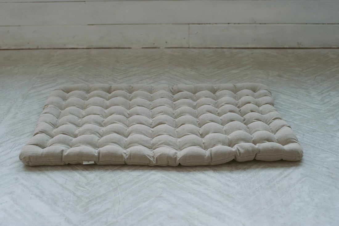 Linen Buckwheat floor cushion Zabuton Organic pillow buckwheat hulls / –  HempOrganicLife