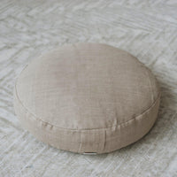 Linen Meditation floor cushion with Buckwheat hulls / Zafu pillow seat/Meditation Yoga