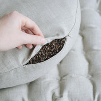 Linen Buckwheat floor cushion Zabuton Organic pillow buckwheat