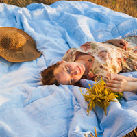 Organic HEMP + FLAX blanket "Flying Mood" quilt - natural linen fabric with filler organic Hemp fiber all sizes
