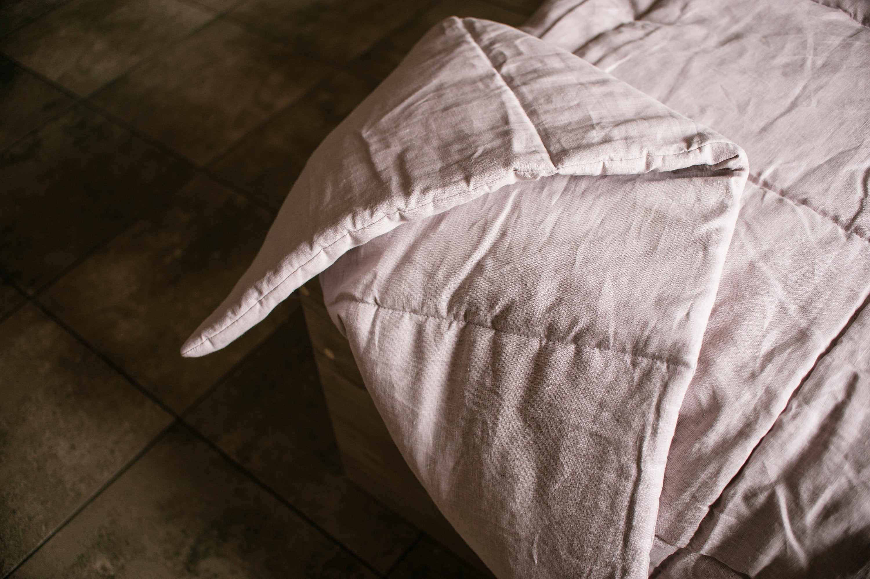 Organic HEMP + FLAX blanket "ashen pink" quilt - linen organic fabric filling organic Hemp fiber Custom sizes