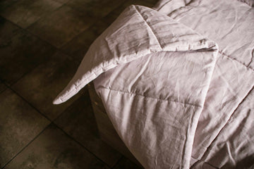 Organic HEMP + FLAX blanket "ashen pink" quilt - linen organic fabric filling organic Hemp fiber Custom sizes