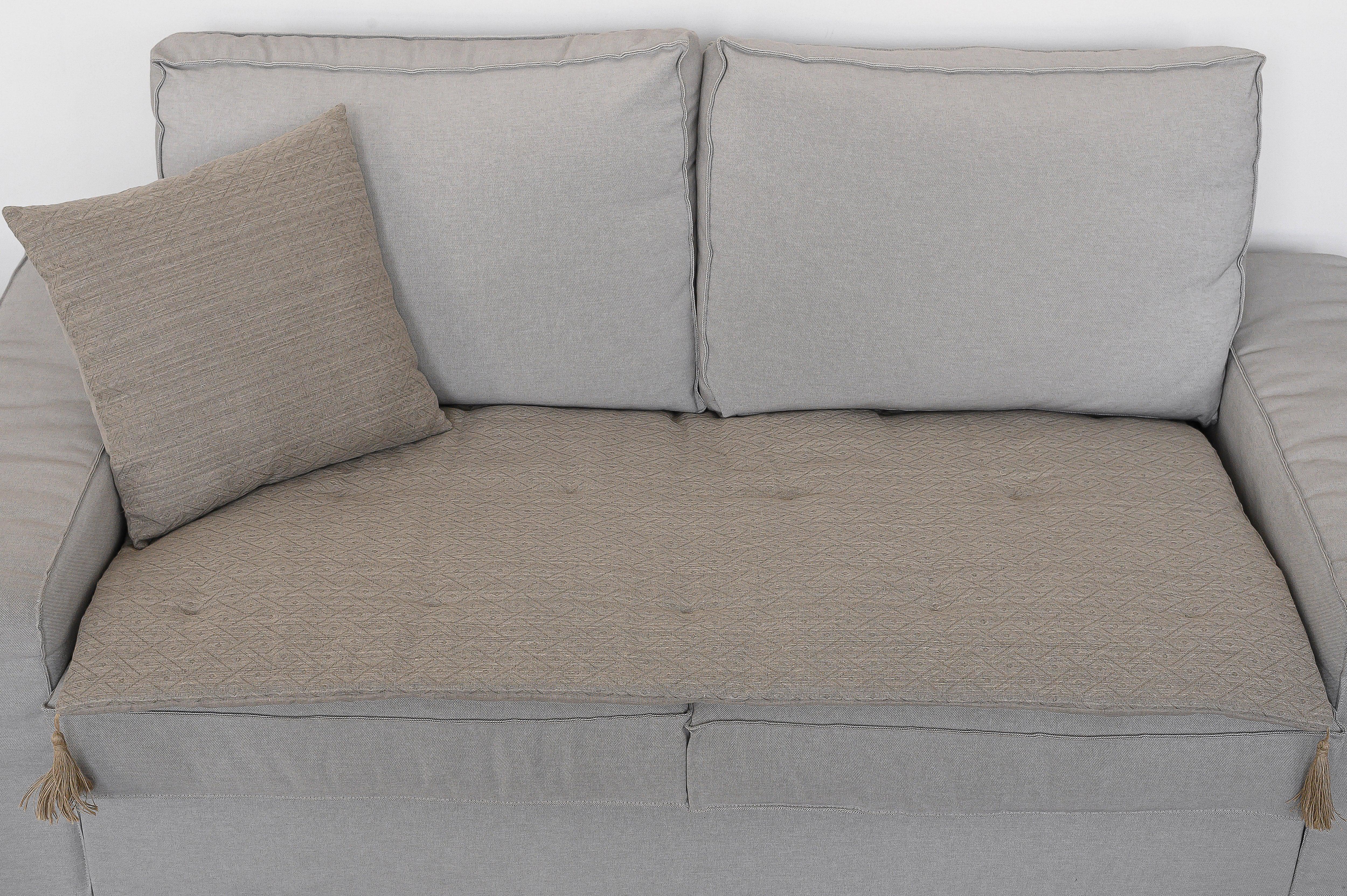 Hemp Linen Throw Pillow with Cover Filled HEMP Fiber filler in Natural Linen zipped Cover Throw Decorative Cushion