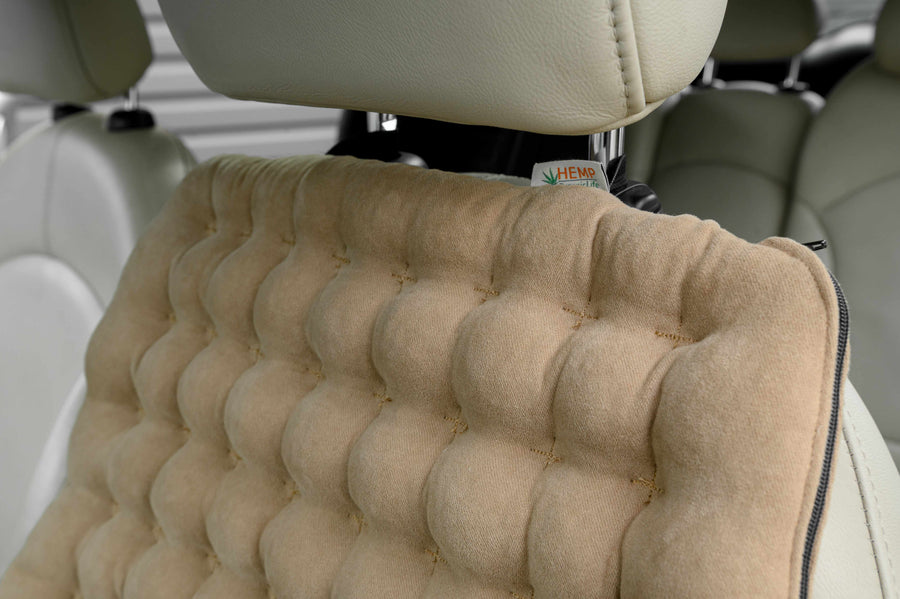 Linen Car Seat Cover Filled Organic Buckwheat Hulls in Linen 100% Fabric  Massage Seat Cover Buckwheat Organic Eco-friendly Seat Hand Made 