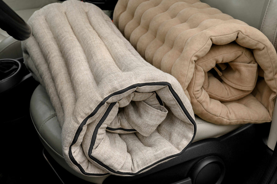 Natural Car Seat Cover filling Organic Buckwheat hulls in high quality Italian Cotton fabric Massage Seat Cover Buckwheat Eco-Friendly seat