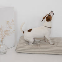Natural Hemp Linen Pet Mat Pad Mattress Cushion Removable Washable Linen Cover Organic Hemp Fiber Filler in Natural Linen Fabric Padded Dog