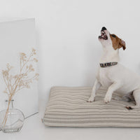 Natural Hemp Linen Pet Mat Pad Mattress Cushion Removable Washable Linen Cover Organic Hemp Fiber Filler in Natural Linen Fabric Padded Dog