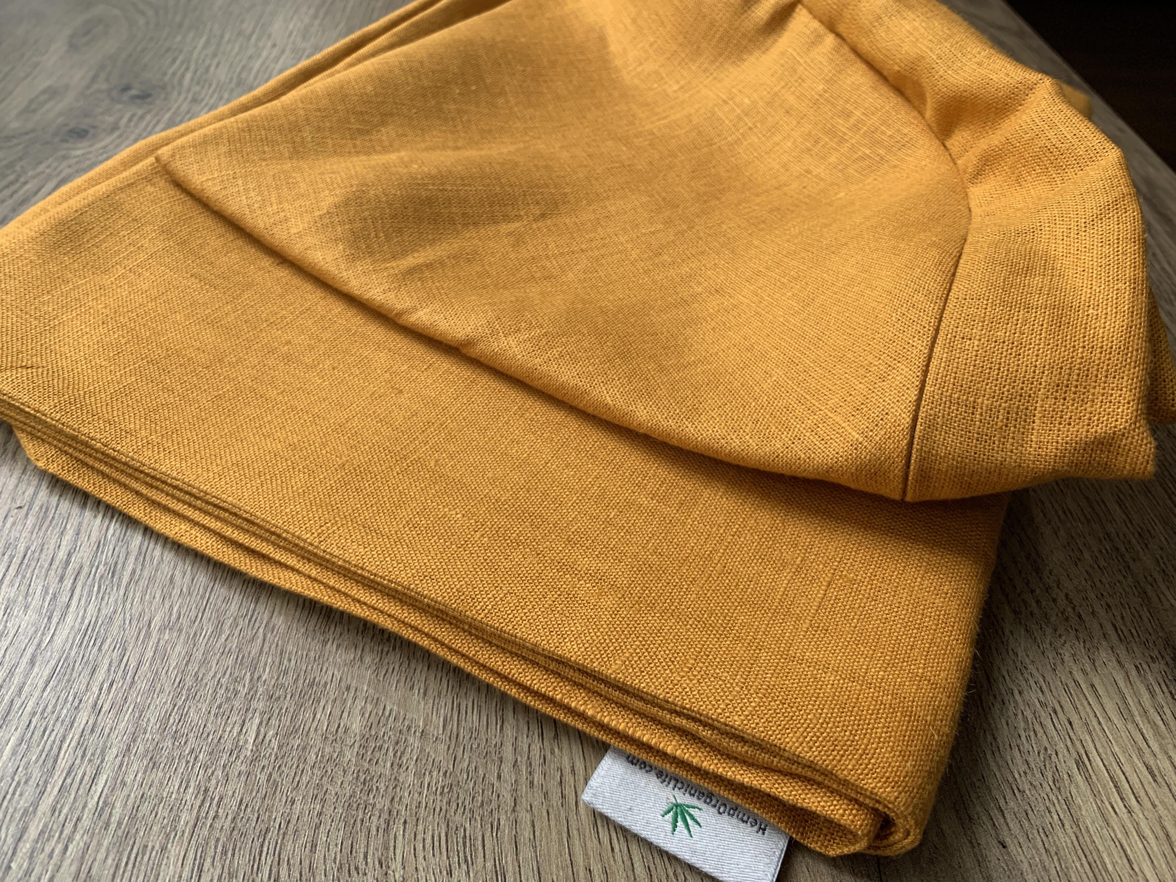 Set of Zafu and Zabuton covers with zipper in linen fnatural abric