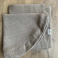 Set of Zafu and Zabuton covers with zipper in linen fnatural abric