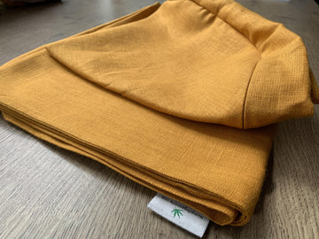 Set of Zafu and Zabuton covers with zipper in linen fnatural abric